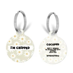Cocopup Personalised Id Tags-Personalised Text ID Tag - Daisy Chain