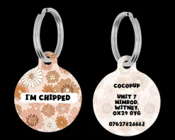 Cocopup Personalised Id Tags | Cat Id Tags-Personalised Text ID Tag - Groovy Florals