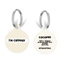 Cocopup Personalised Id Tags-Personalised Text ID Tag - Nude