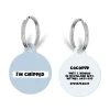 Cocopup Personalised Id Tags | Cat Id Tags-Personalised Text ID Tag - Blue