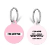 Cocopup Personalised Id Tags | Cat Id Tags-Personalised Text ID Tag - Pink