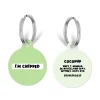 Cocopup Personalised Id Tags | Cat Id Tags-Personalised Text ID Tag - Green