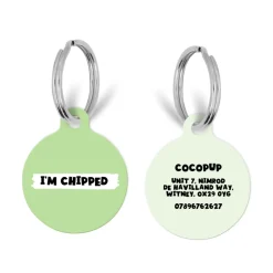 Cocopup Personalised Id Tags | Cat Id Tags-Personalised Text ID Tag - Green