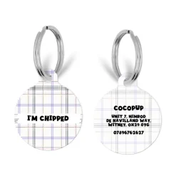 Cocopup Personalised Id Tags-Personalised Text ID Tag - Spring Plaid