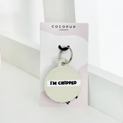 Cocopup Personalised Id Tags-Personalised Text ID Tag - Nude