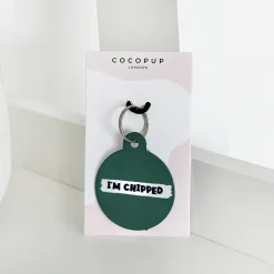Cocopup Personalised Id Tags-Personalised Text ID Tag - Khaki