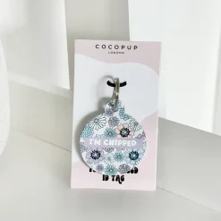Cocopup Personalised Id Tags-Personalised Text ID Tag - Pastel Flowers