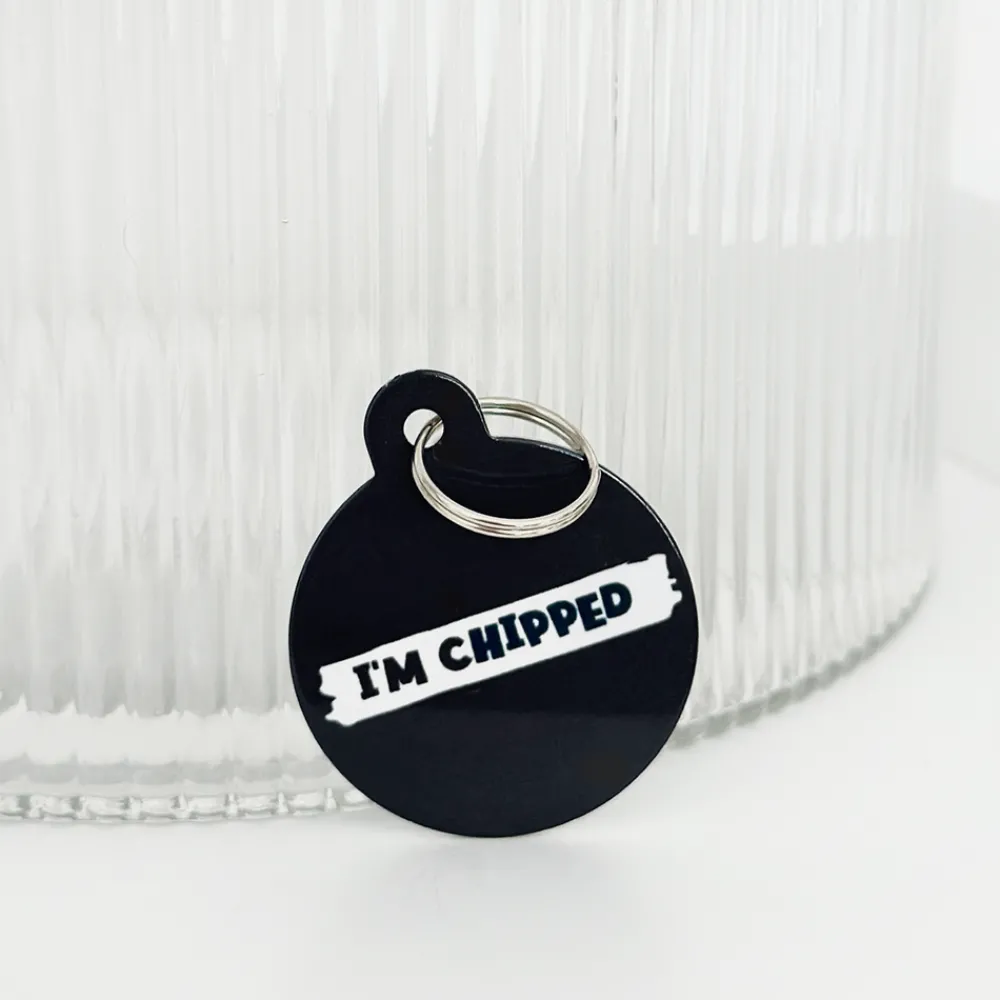 Cocopup Personalised Id Tags-Personalised Text ID Tag - Black