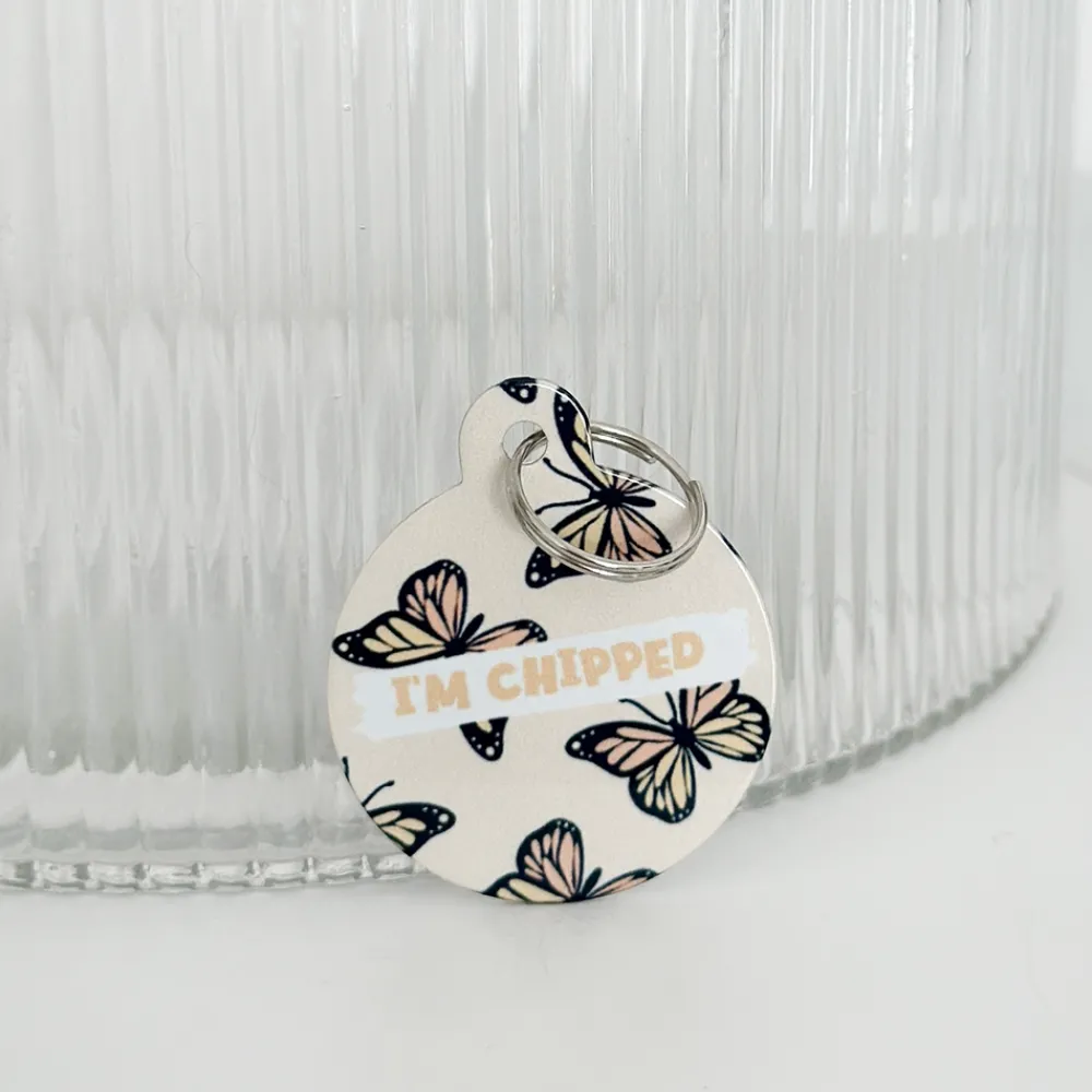 Cocopup Personalised Id Tags-Personalised Text ID Tag - Boujee Butterfly