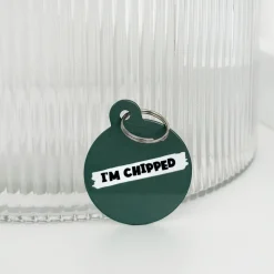 Cocopup Personalised Id Tags-Personalised Text ID Tag - Khaki