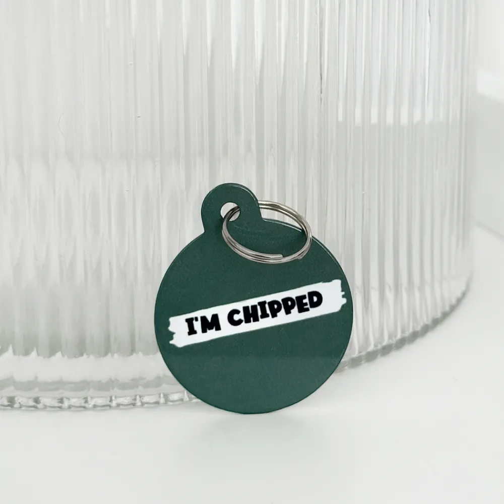 Cocopup Personalised Id Tags-Personalised Text ID Tag - Khaki
