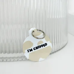 Cocopup Personalised Id Tags-Personalised Text ID Tag - Nude Cow