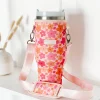 Cocopup Tumbler Carry Cases-Pink & Orange Bloom Tumbler Carry Case by Coconut Lane