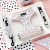 Cocopup Adjustable Harness Bundles-Pink Dalmatian Adjustable Neck Harness, Lead & Collar Bundle