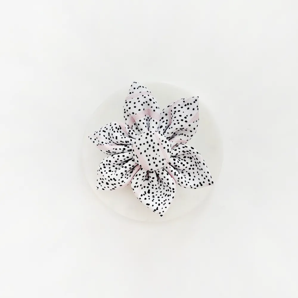 Cocopup Collar Flowers-Pink Dalmatian Collar Flower