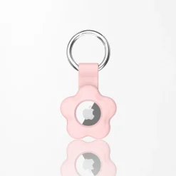 Cocopup Airtag Cases-Pink Flower Silicone AirTag Case by Coconut Lane