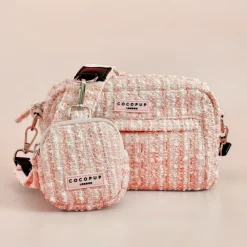 Cocopup Classic Bag Bundles-Pink Textured Tweed Dog Walking Bag Bundle - Pink Textured Tweed