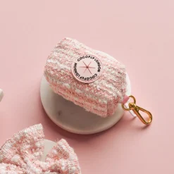 Cocopup Poop Bag Holders | Poop Bag Holders-Pink Textured Tweed Poop Bag Holder