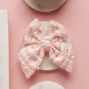 Cocopup Sailor Bow Ties-Pink Textured Tweed Sailor Bow Tie