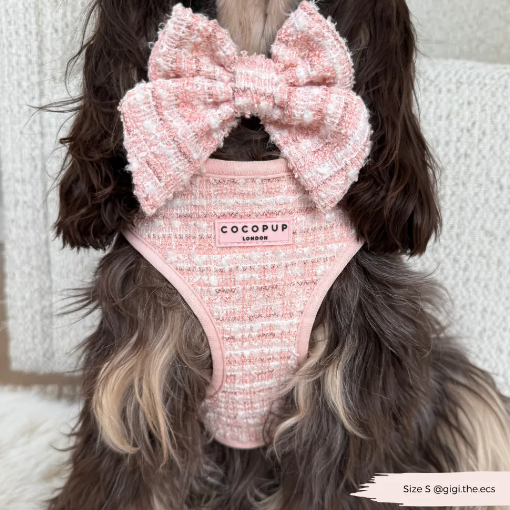 Cocopup Sailor Bow Ties-Pink Textured Tweed Sailor Bow Tie