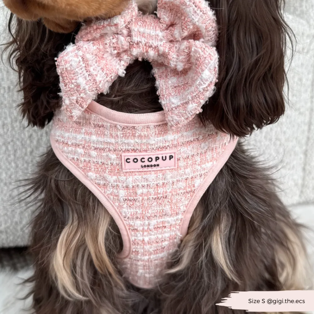 Cocopup Sailor Bow Ties-Pink Textured Tweed Sailor Bow Tie