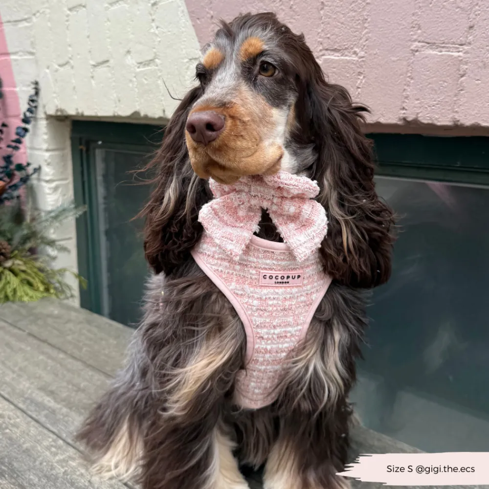 Cocopup Sailor Bow Ties-Pink Textured Tweed Sailor Bow Tie