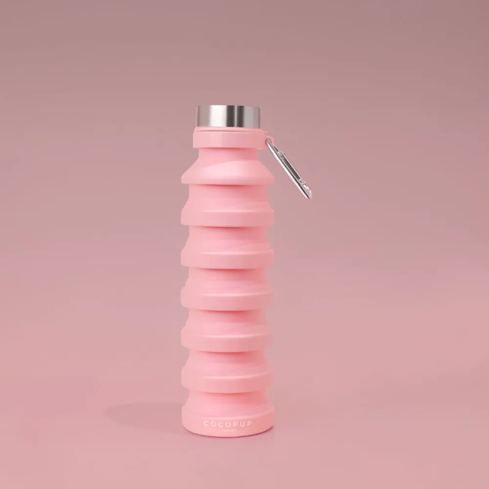 Cocopup Foldable Bowls | Foldable Bowls-Pink Travel Bundle - Water Bottle, Poop Pocket, Foldable Bowl