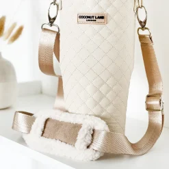 Cocopup Tumbler Carry Cases-Quilted Cream Tumbler Carry Case by Coconut Lane