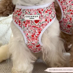 Cocopup Adjustable Neck Harnesses-Quilted Cute Flowers Adjustable Neck HARNESS