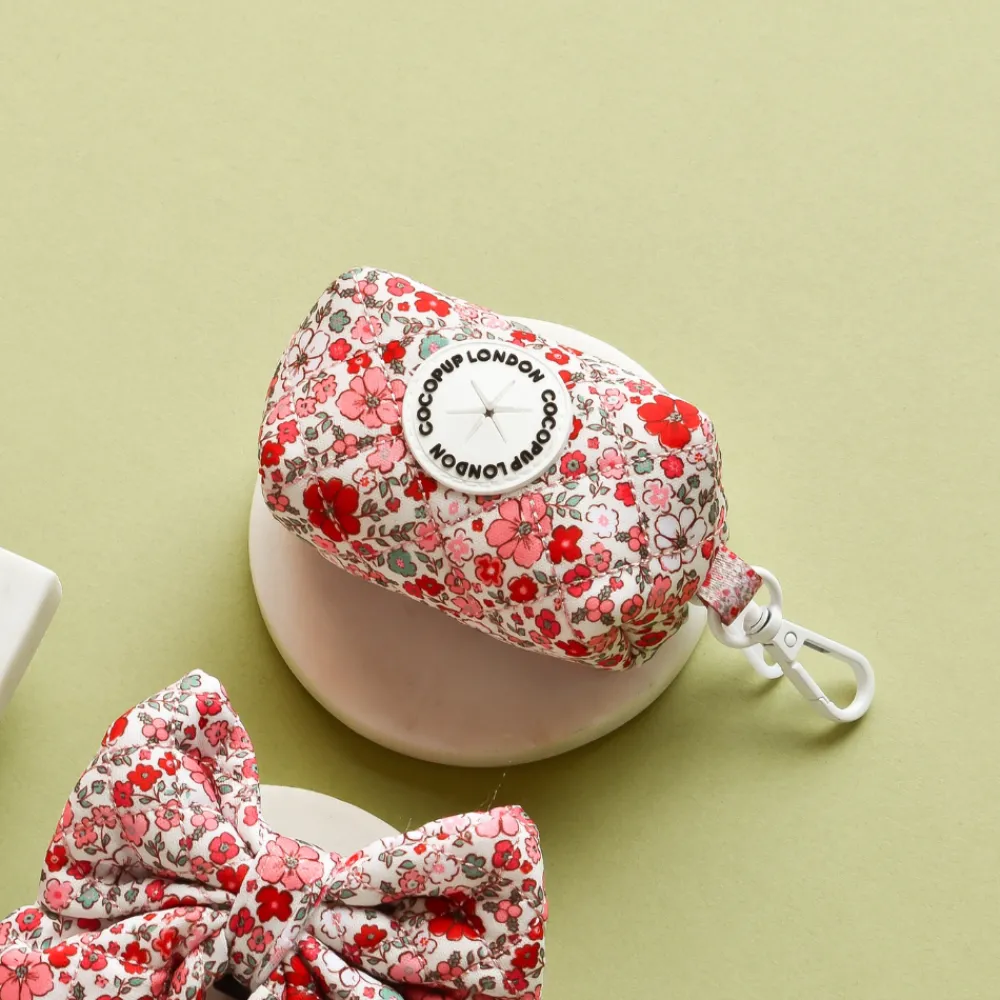 Cocopup Poop Bag Holders | Poop Bag Holders-Quilted Cute Flowers Poop Bag Holder
