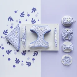 Cocopup Poop Bag Holders | Poop Bag Holders-Quilted Ditsy Floral Periwinkle Poop Bag Holder