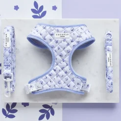 Cocopup Leads-Quilted Ditsy Floral Periwinkle Lead