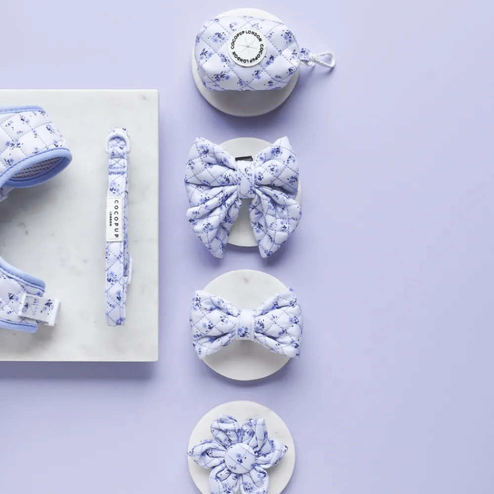 Cocopup Bow Ties-Quilted Ditsy Floral Periwinkle Bow Tie