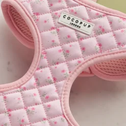 Cocopup Adjustable Neck Harnesses-Quilted Ditsy Floral Pink Adjustable Neck HARNESS