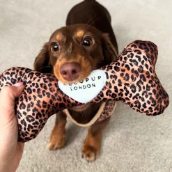 Cocopup Bone Toys 🦴-Quilted Leopard Bone Toy