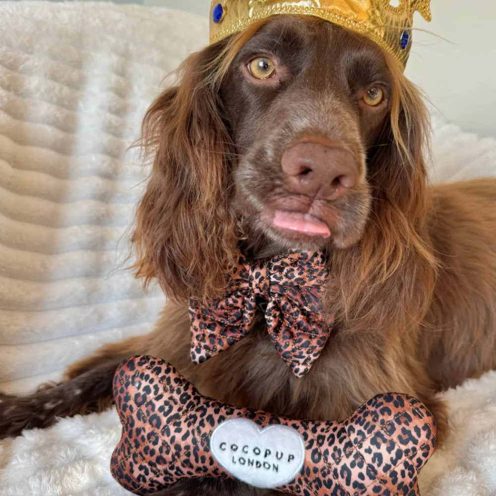 Cocopup Bone Toys 🦴-Quilted Leopard Bone Toy