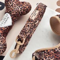 Cocopup Adjustable Harness Bundles-Quilted Leopard Pup Adjustable Neck Harness, Lead & Collar Bundle