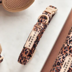 Cocopup Adjustable Harness Bundles-Quilted Leopard Pup Adjustable Neck Harness, Lead & Collar Bundle