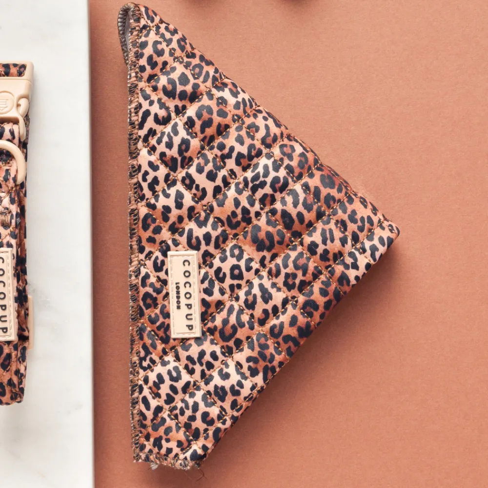 Cocopup Bandanas-Quilted Leopard Pup Bandana