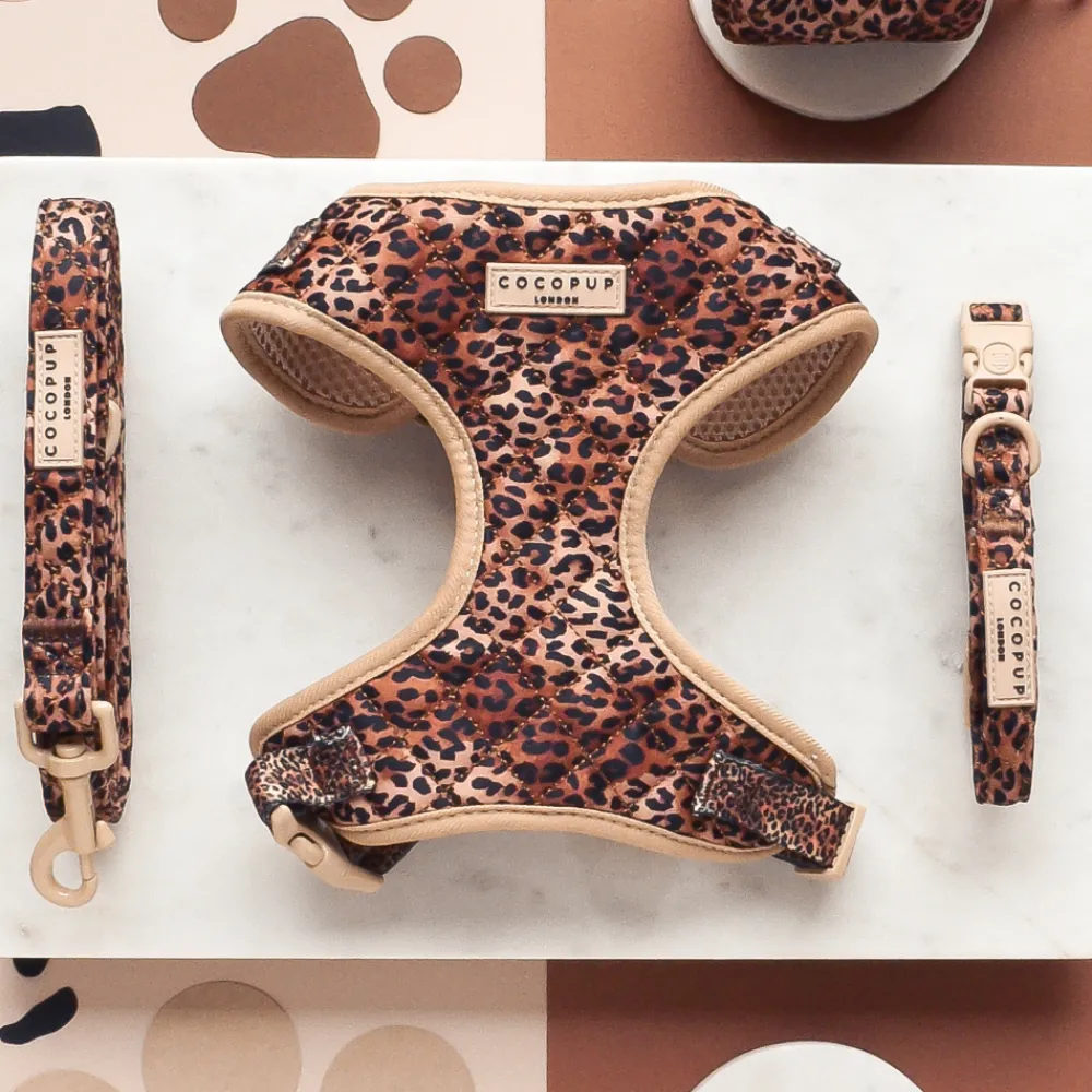 Cocopup Collars | Puppy Leads & Collars-Quilted Leopard Pup COLLAR