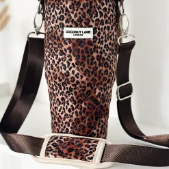Cocopup Tumbler Carry Cases-Quilted Leopard Pup Tumbler Carry Case by Coconut Lane