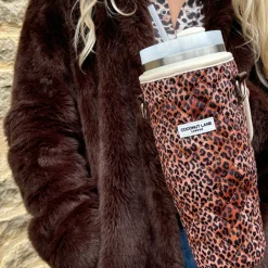 Cocopup Tumbler Carry Cases-Quilted Leopard Pup Tumbler Carry Case by Coconut Lane