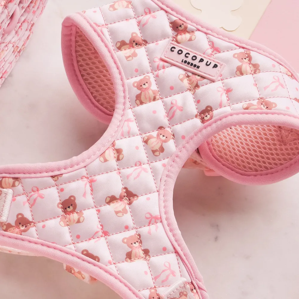 Cocopup Adjustable Harness Bundles-Quilted Thea Teddy Adjustable Neck Harness, Lead & Collar Bundle