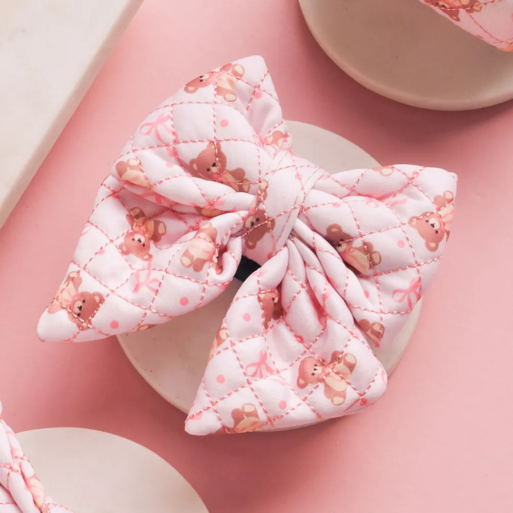 Cocopup Sailor Bow Ties-Quilted Thea Teddy Sailor Bow Tie
