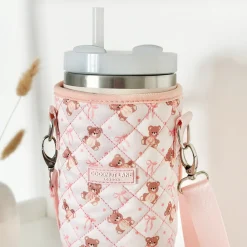 Cocopup Tumbler Carry Cases-Quilted Thea Teddy Tumbler Carry Case by Coconut Lan