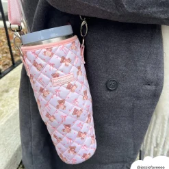 Cocopup Tumbler Carry Cases-Quilted Thea Teddy Tumbler Carry Case by Coconut Lan