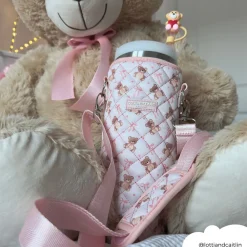 Cocopup Tumbler Carry Cases-Quilted Thea Teddy Tumbler Carry Case by Coconut Lan