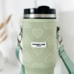 Cocopup Tumbler Carry Cases-Sage Heart Tumbler Carry Case by Coconut Lane