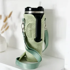 Cocopup Tumbler Carry Cases-Sage Heart Tumbler Carry Case by Coconut Lane