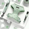 Cocopup Adjustable Harness Bundles-Sage Leopard Adjustable Neck Harness, Lead & Collar Bundle